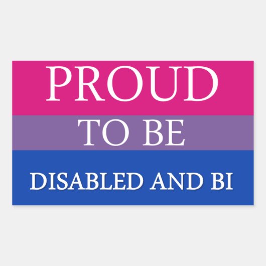 Trots om gehandicapt en bi te zijn rechthoekige sticker (Voorkant)