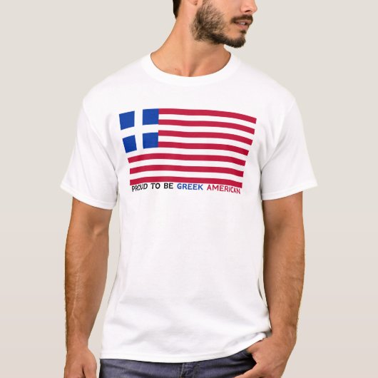 TROTS OM GRIEKS AMERIKAANS TE ZIJN!- "Met Tekst" T-shirt (Voorkant)