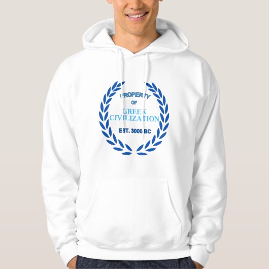 Trots om Grieks te zijn - Eigendom van de Griekse  Hoodie (Voorkant)