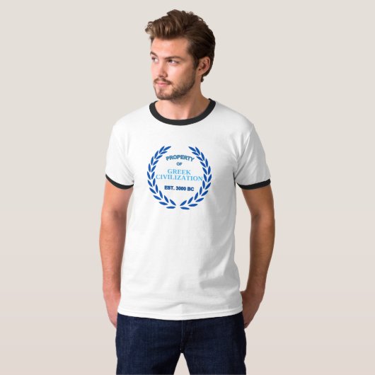 Trots om Grieks te zijn - Eigendom van de Griekse  T-shirt (Voorkant volledig)