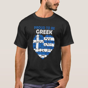 trots om Grieks te zijn Ik hou van Griekenland vla T-shirt