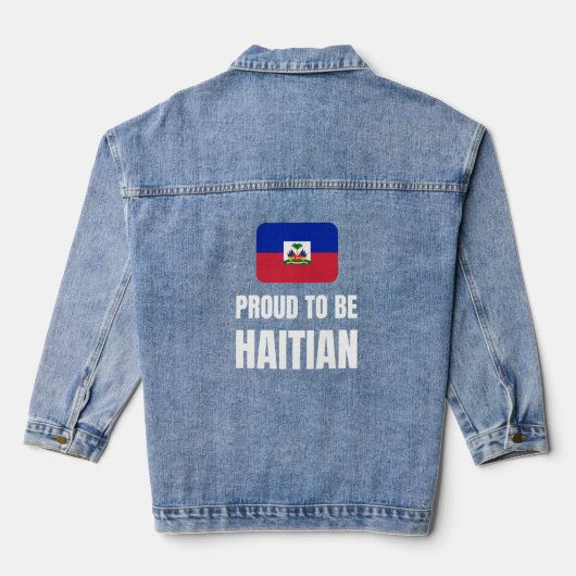 trots om Haïtiaans te zijn Denim Jacket (Achterkant)