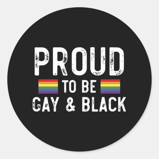 Trots Om Homoseksueel Te Zijn En Black Pride Month Ronde Sticker (Voorkant)