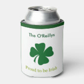 Trots om Iers Gepersonaliseerde Shamrock Koelbox t Blikjeskoeler (Blikje Voorkant)