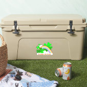 Trots om Iers, shamrocks en regenboog, contour Sticker (Koeler)