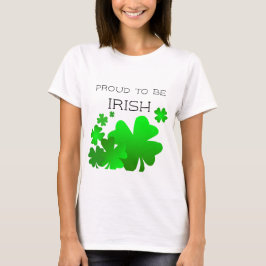 Trots om Iers te zijn, St Patrick's Day met shamro T-shirt