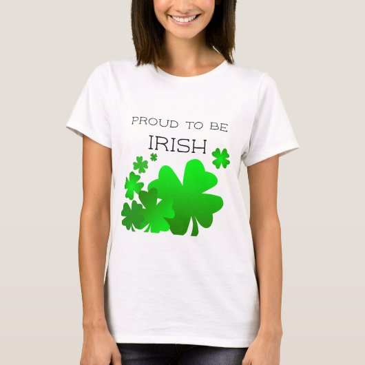 Trots om Iers te zijn, St Patrick's Day met shamro T-shirt (Voorkant)