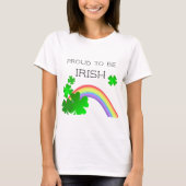 Trots om Iers te zijn, St Patrick's Day met shamro T-shirt (Voorkant)