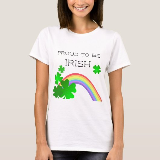 Trots om Iers te zijn, St Patrick's Day met shamro T-shirt (Voorkant)