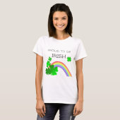 Trots om Iers te zijn, St Patrick's Day met shamro T-shirt (Voorkant volledig)