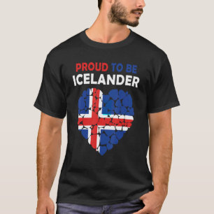 trots om IJsland te worden Ik hou van IJsland vlag T-shirt