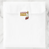 trots om Indiaan te zijn Ronde Sticker (Tas)