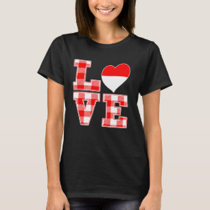 Trots om Indonesiër te zijn Ik hou van Indonesië V T-shirt