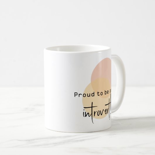 Trots om introvert te zijn! koffiemok (Voorkant rechts)