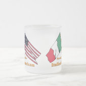 trots om Italiaans-Amerikaans te zijn Matglas Koffiemok (Center)