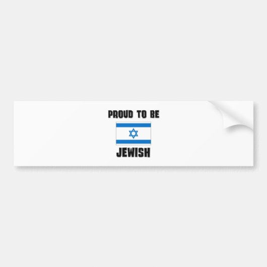 trots om JEWISH te worden Bumpersticker (Voorkant)