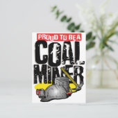 trots om kolenmijner te worden briefkaart (Staand voorkant)