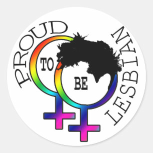 Trots om lesbisch te zijn ronde sticker