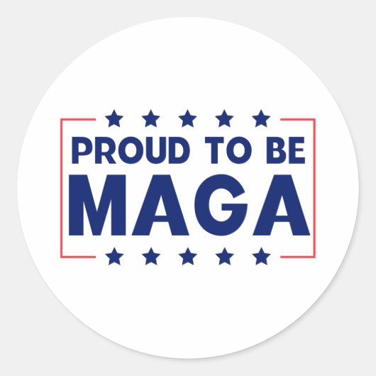Trots om Maga te zijn Ronde Sticker (Voorkant)
