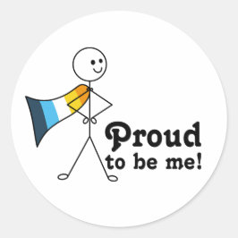 Trots om Me Aro Ace Pride superheld te zijn Ronde Sticker