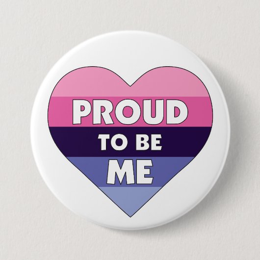 Trots om me LGBTQ + Omnisexual Pride Vlag Hart Ronde Button 7,6 Cm (Voorkant)