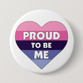 Trots om me LGBTQ + Omnisexual Pride Vlag Hart Ronde Button 7,6 Cm