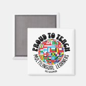 TROTS OM MEERTALIGE LEERLINGEN TE ONDERWIJZEN ESL- MAGNEET (Voorkant / Achterkant)