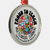 TROTS OM MEERTALIGE LEERLINGEN TE ONDERWIJZEN ESL- METALEN ORNAMENT (Rechts)