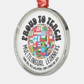 TROTS OM MEERTALIGE LEERLINGEN TE ONDERWIJZEN ESL- METALEN ORNAMENT (Links)