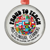 TROTS OM MEERTALIGE LEERLINGEN TE ONDERWIJZEN ESL- METALEN ORNAMENT (Voorkant)