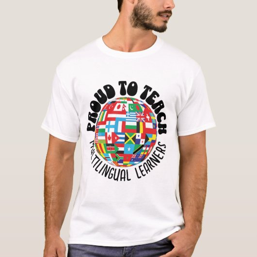 TROTS OM MEERTALIGE LEERLINGEN TE ONDERWIJZEN ESL- T-SHIRT (Voorkant)