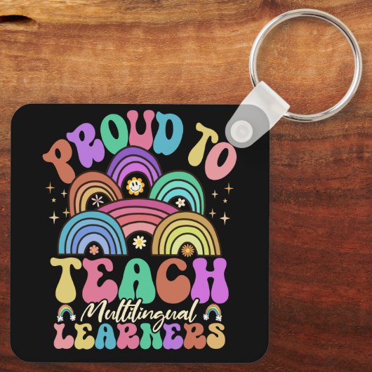 Trots om meertalige leraren Maestra Spanje te onde Sleutelhanger (Achterkant)