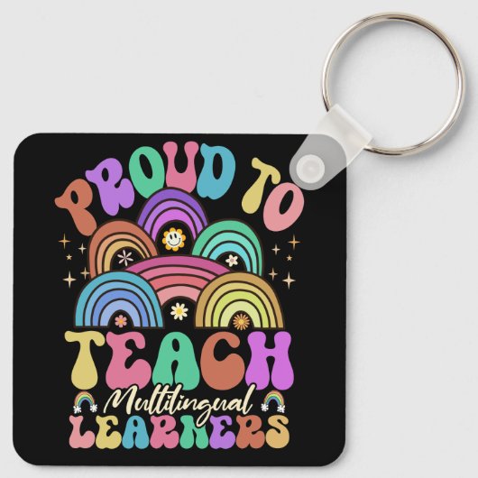 Trots om meertalige leraren Maestra Spanje te onde Sleutelhanger (Achterkant)