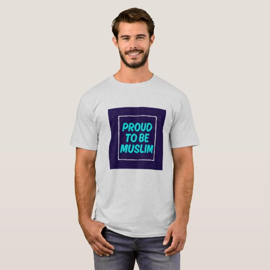 Trots om moslim te zijn - Bold Islamic Identity T- T-shirt (Voorkant volledig)