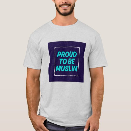 Trots om moslim te zijn - Bold Islamic Identity T- T-shirt (Voorkant)