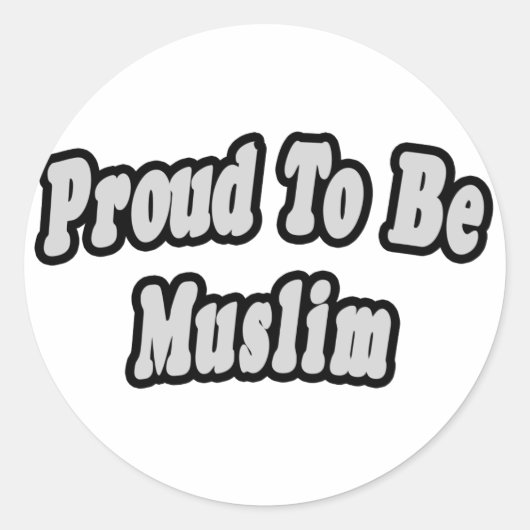 Trots om moslim te zijn ronde sticker (Voorkant)