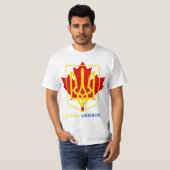 TROTS OM OEKRAÏENS CANADEES TE ZIJN - SLAVA UKRAIN T-SHIRT (Voorkant volledig)