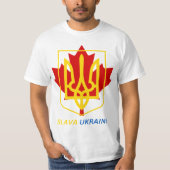 TROTS OM OEKRAÏENS CANADEES TE ZIJN - SLAVA UKRAIN T-SHIRT (Voorkant)