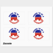 Trots om Republikein te zijn Rechthoekige Sticker (Vel)