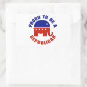 Trots om Republikein te zijn Rechthoekige Sticker (Tas)