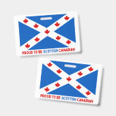 TROTS OM SCHOTSE CANADEES TE ZIJN! BADGE (Voor- en achterkant)