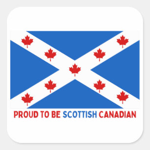 TROTS OM SCHOTSE CANADEES TE ZIJN! VIERKANTE STICKER