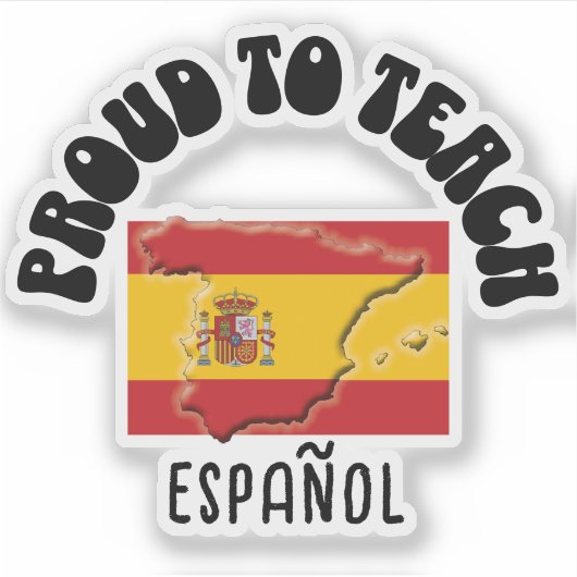 TROTS OM SPAANSE ESPAÑOL leraar cadeau te leren Sticker (Voorkant)