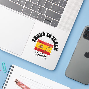 TROTS OM SPAANSE ESPAÑOL leraar cadeau te leren Sticker