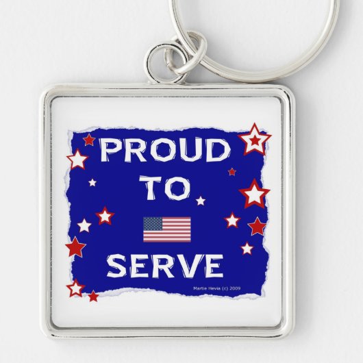 Trots om te dienen sleutelhanger (Voorkant)