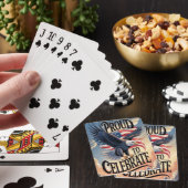 Trots om te vieren pokerkaarten (Insitu)