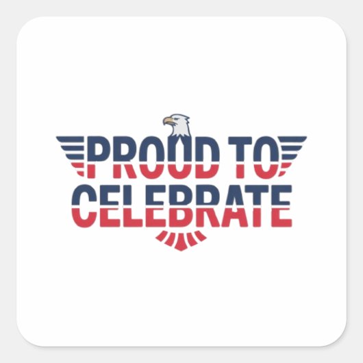 Trots om te vieren vierkante sticker (Voorkant)