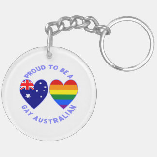Trots om te zijn Gay Australian Heart Vlaggen Sleutelhanger