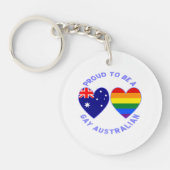 Trots om te zijn Gay Australian Heart Vlaggen Sleutelhanger (Voorkant)