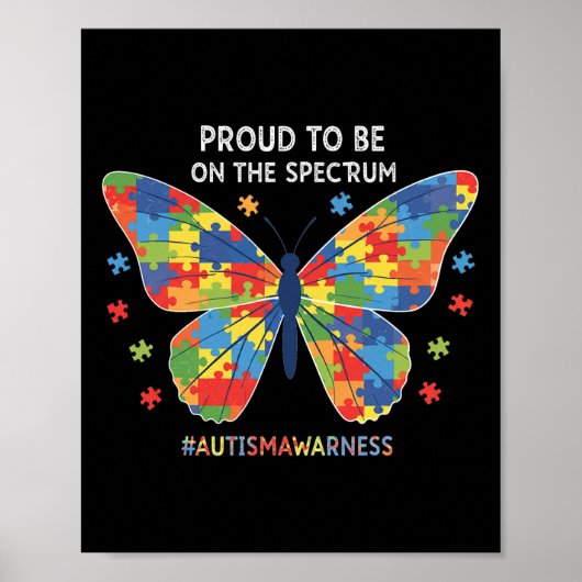 Trots om te zijn op de Spectrum Autisme Puzzel But Poster (Voorkant)